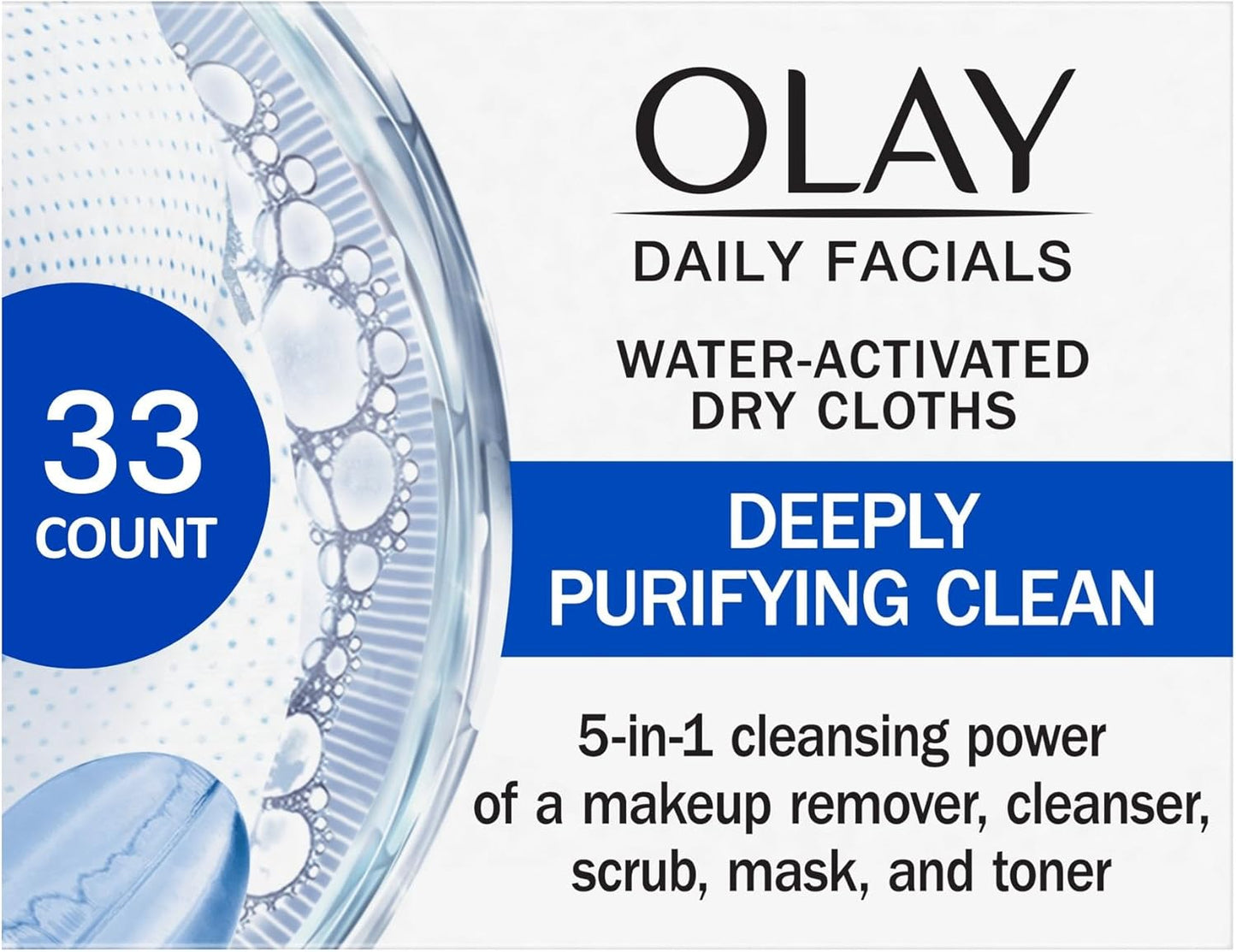 OLAY 5IN1 CLEANSING CLOTH 33ct