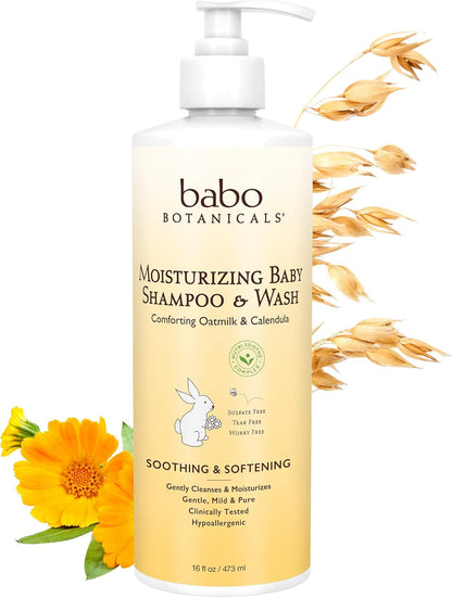 BABO BOTANICALS SHAMPOO&WASH,MOISTURIZING