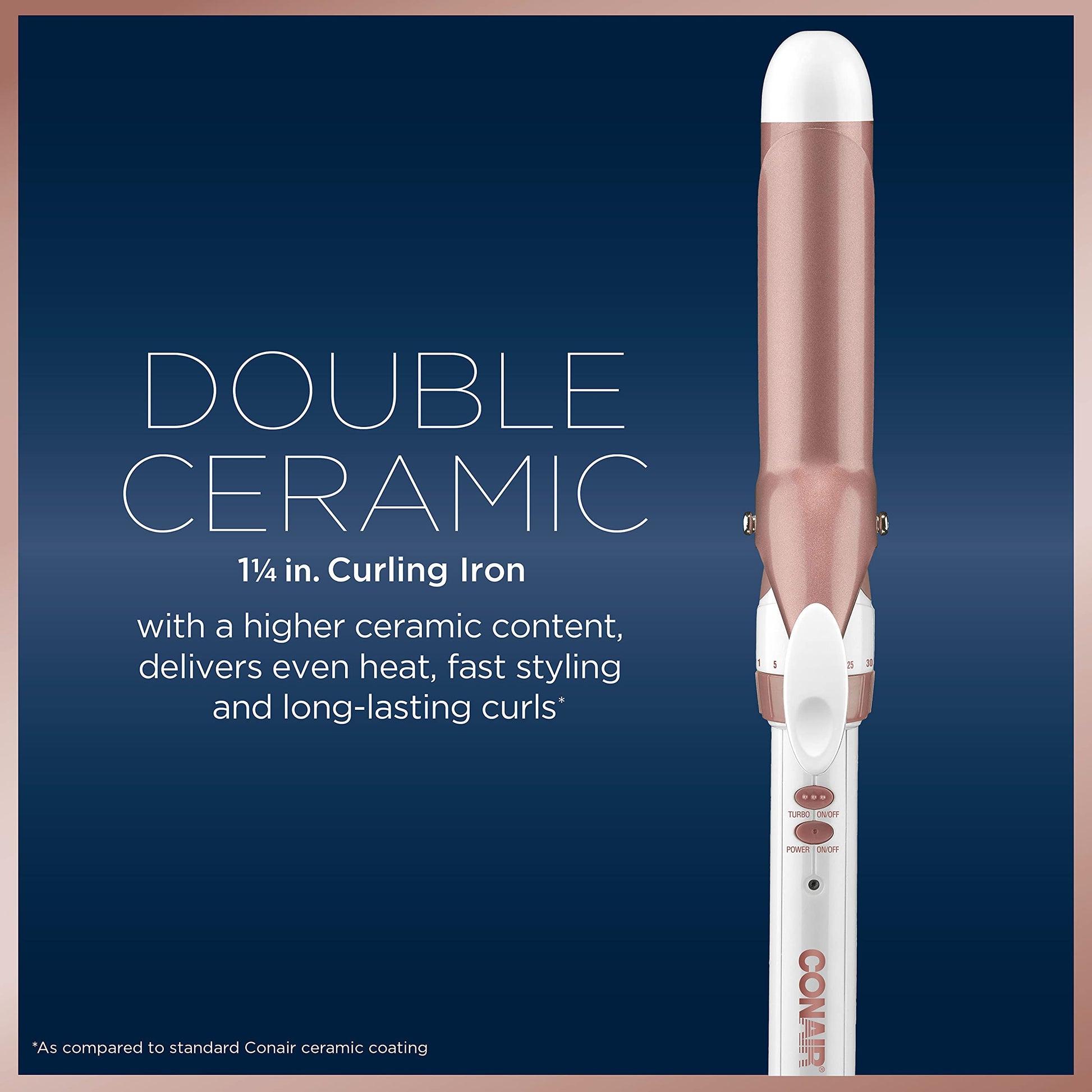 Conair Double Ceramic Curling Iron, 1.5"