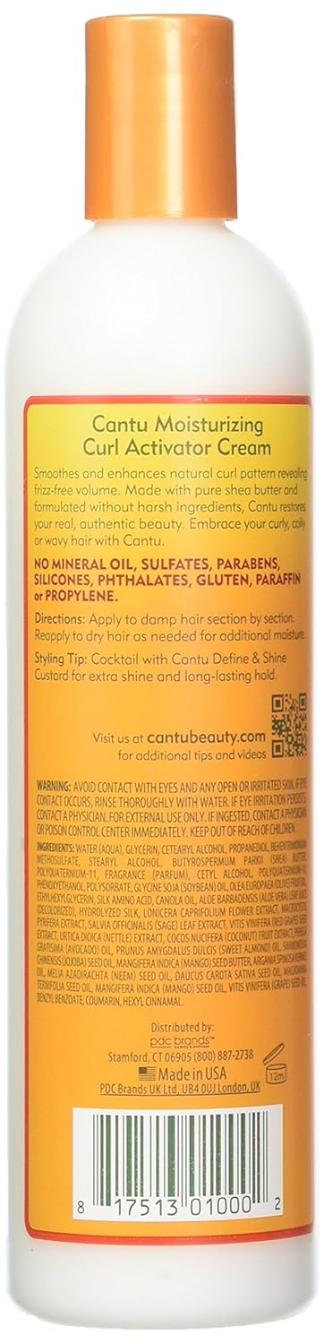 Cantu Shea Butter Moisturizing Curl Activator Cream, 12 oz