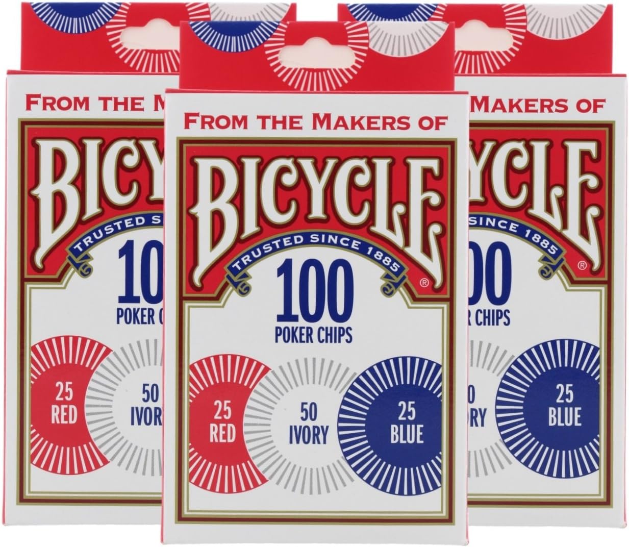 Bicycle Poker Chips, 100 count