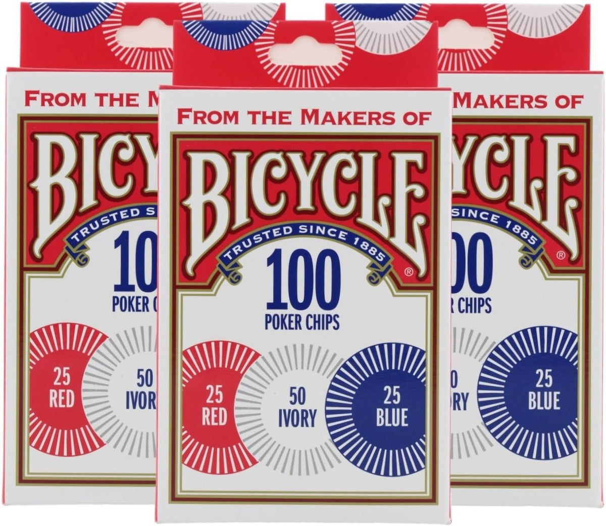 Bicycle Poker Chips, 100 count