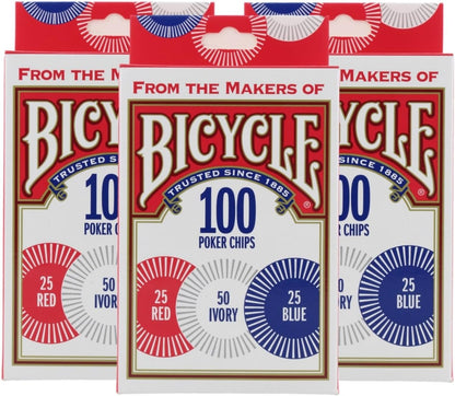 Bicycle Poker Chips, 100 count