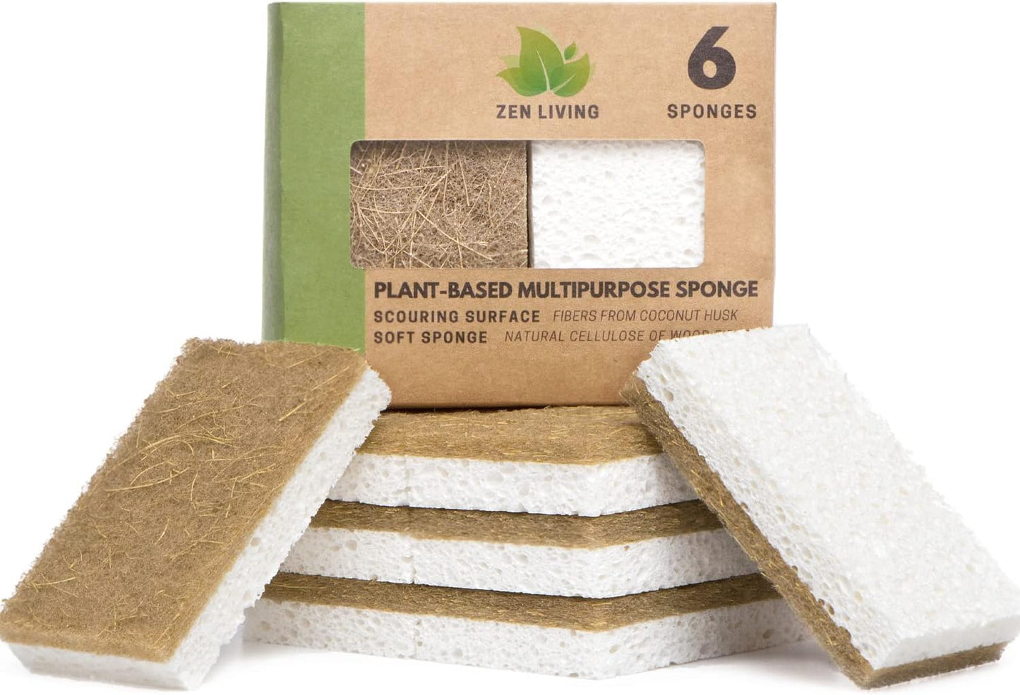 Casabella Kind Plant Based Scrubber Sponge, 3 count