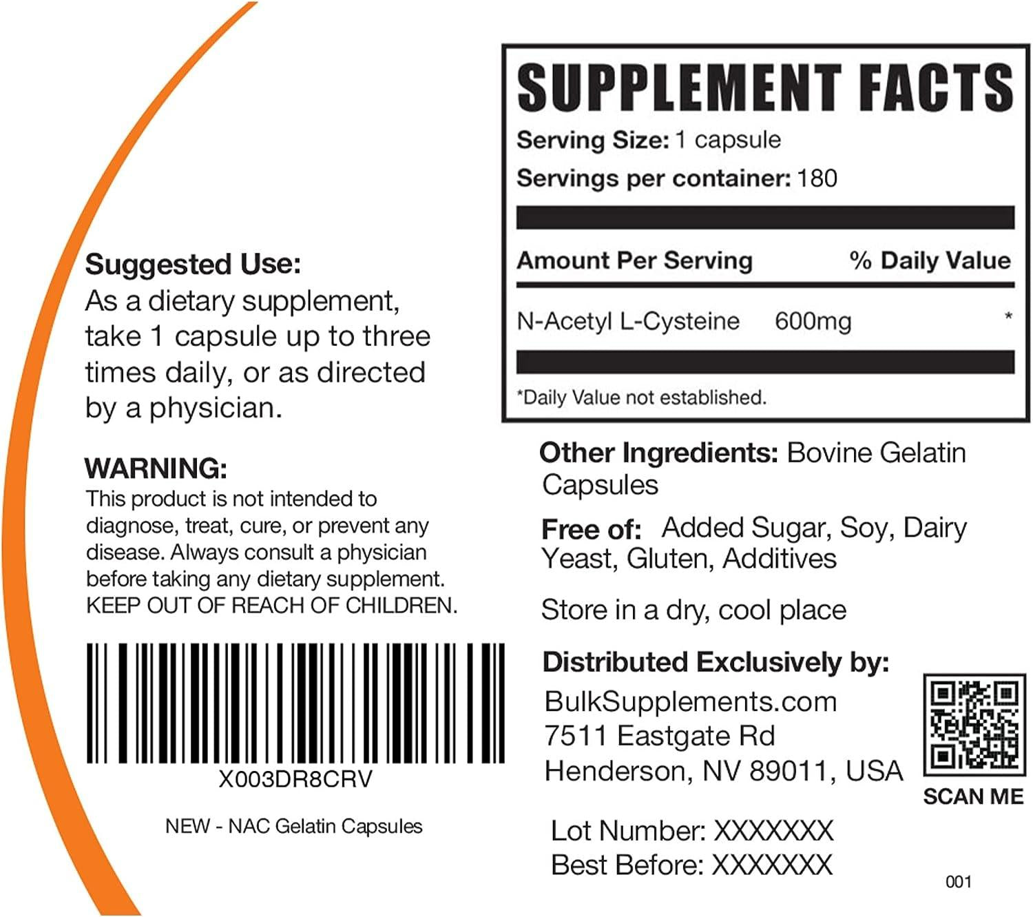 NAC N-ACETYLCYSTIEN 600MG