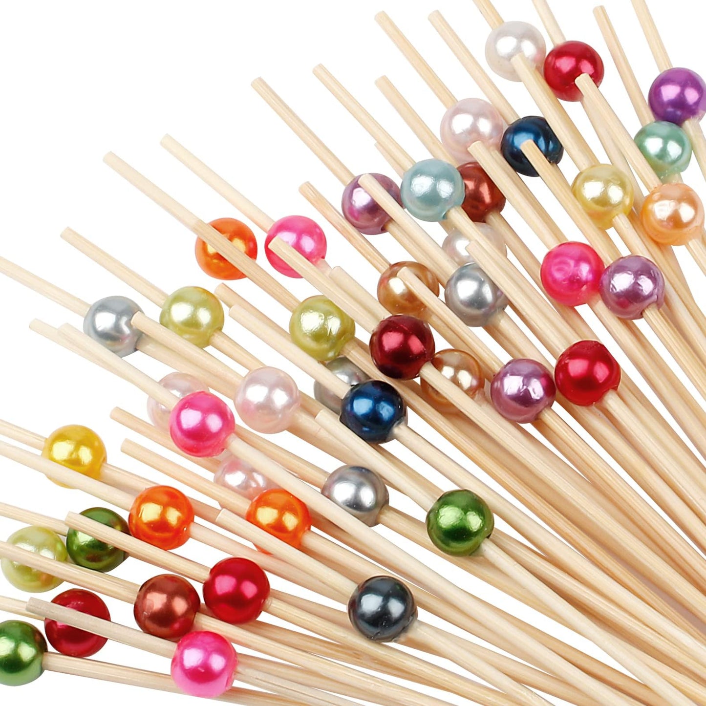 Viovia Beige Bamboo Ball Appetizer Pick 100ct