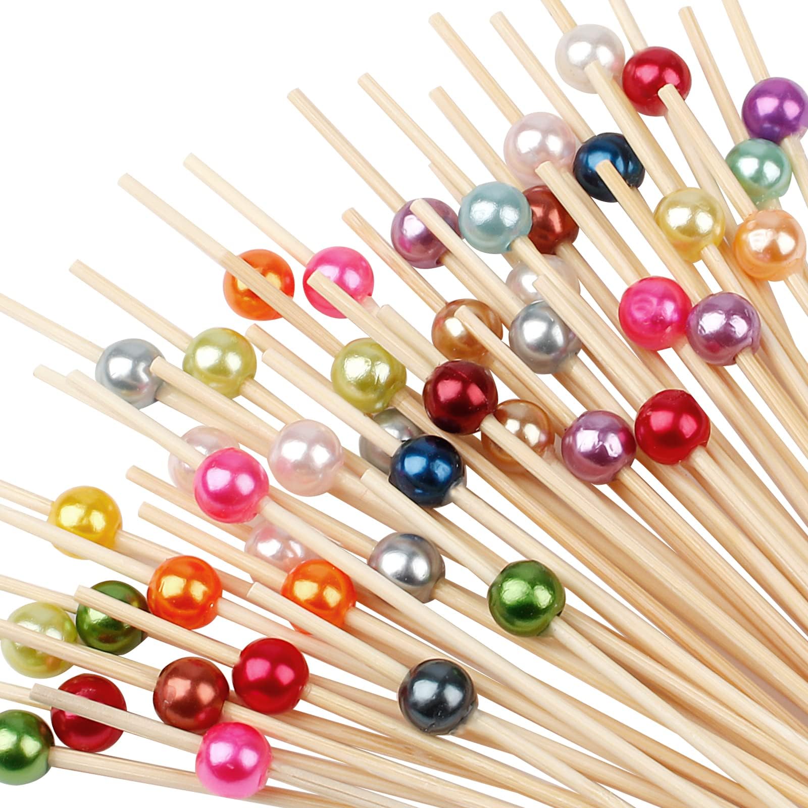 Viovia Beige Bamboo Ball Appetizer Pick 100ct