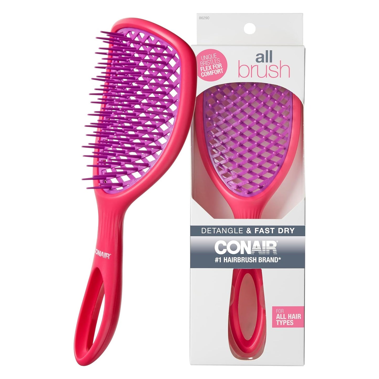 CONAIR All Brush Vented Paddle Hairbrush - Pink
