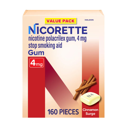 NICORETTE GUM 4MG CINNAMON 160 CT