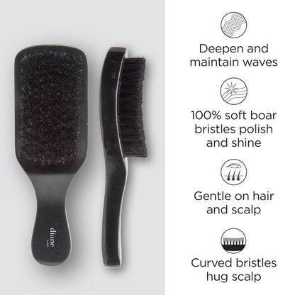 ACE Boar Bristles Club Brush - Black