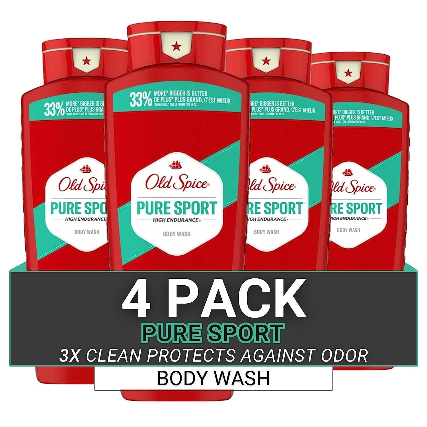 OLD SPICE BODY WASH HI ENDR SPORT 18OZ