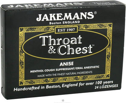 JAKEMANS THROAT & CHEST ANISE LOZ 6X24CT