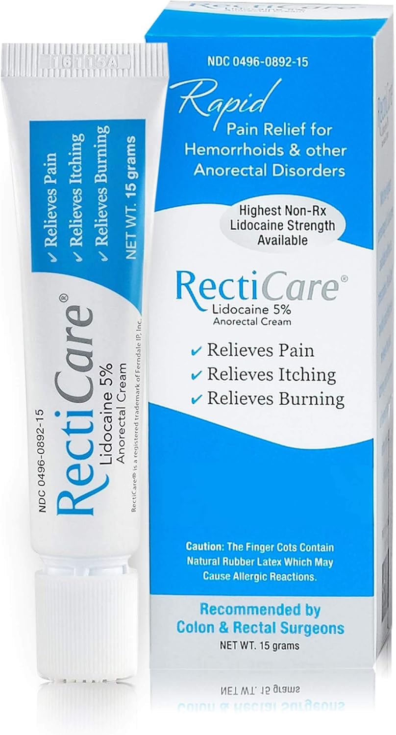 RECTICARE LIDOCNE 5% ANORECTAL CREAM 15G