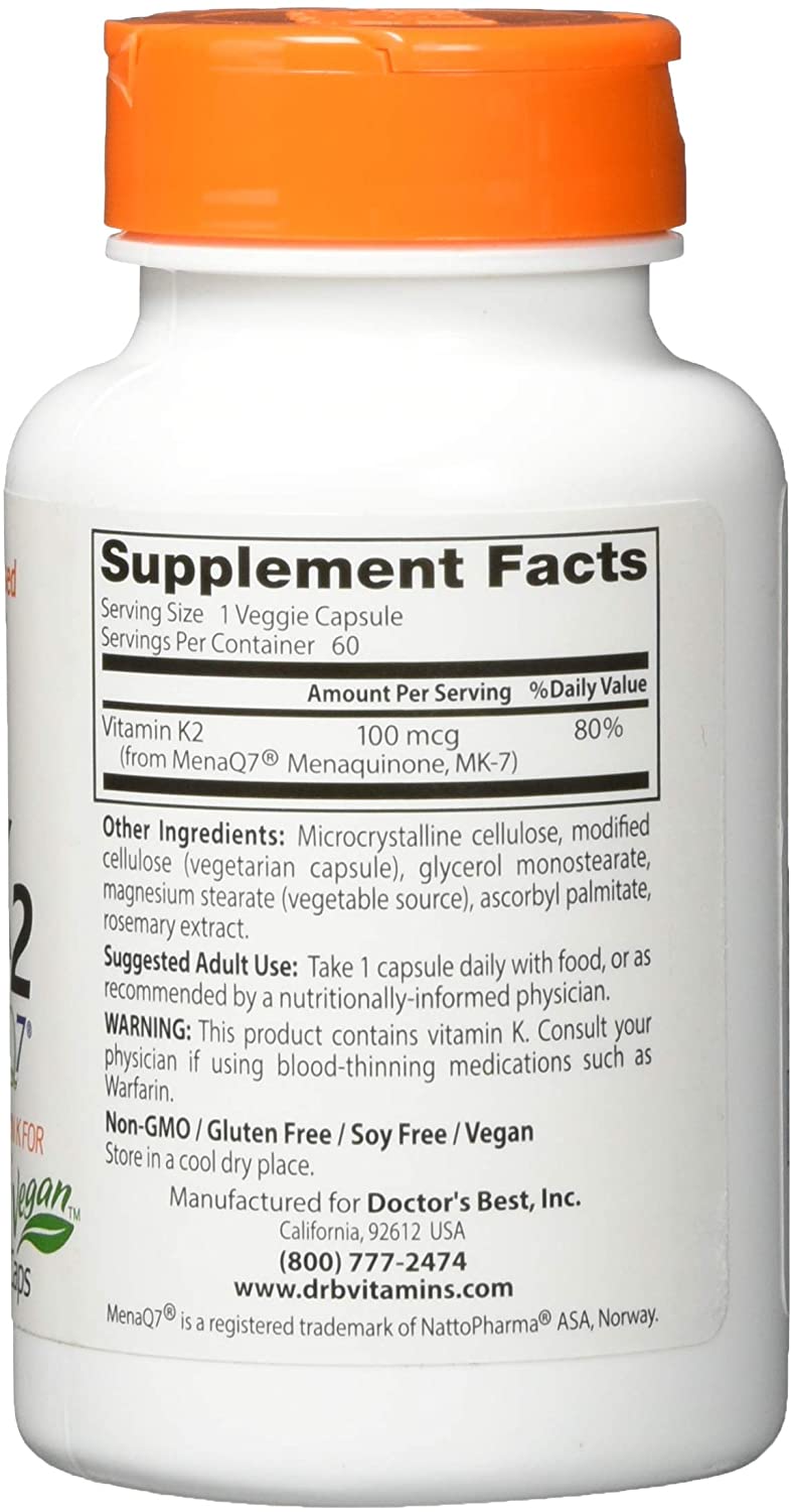 VIT K2 MK-7,MENAQ7,100MCG