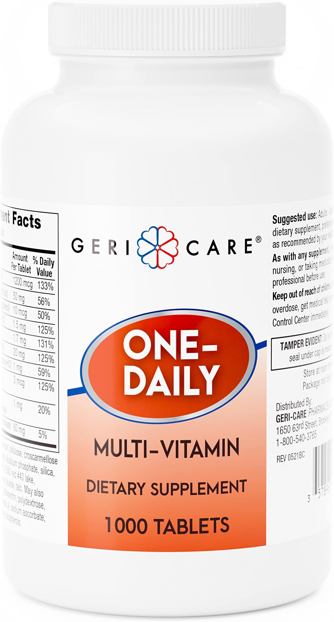 MULTI VITAMINS IRON TAB 1000CT GERICARE