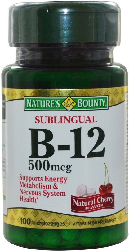 VIT B12 500MCG LOZENGE 100CT NAT BOUNTY