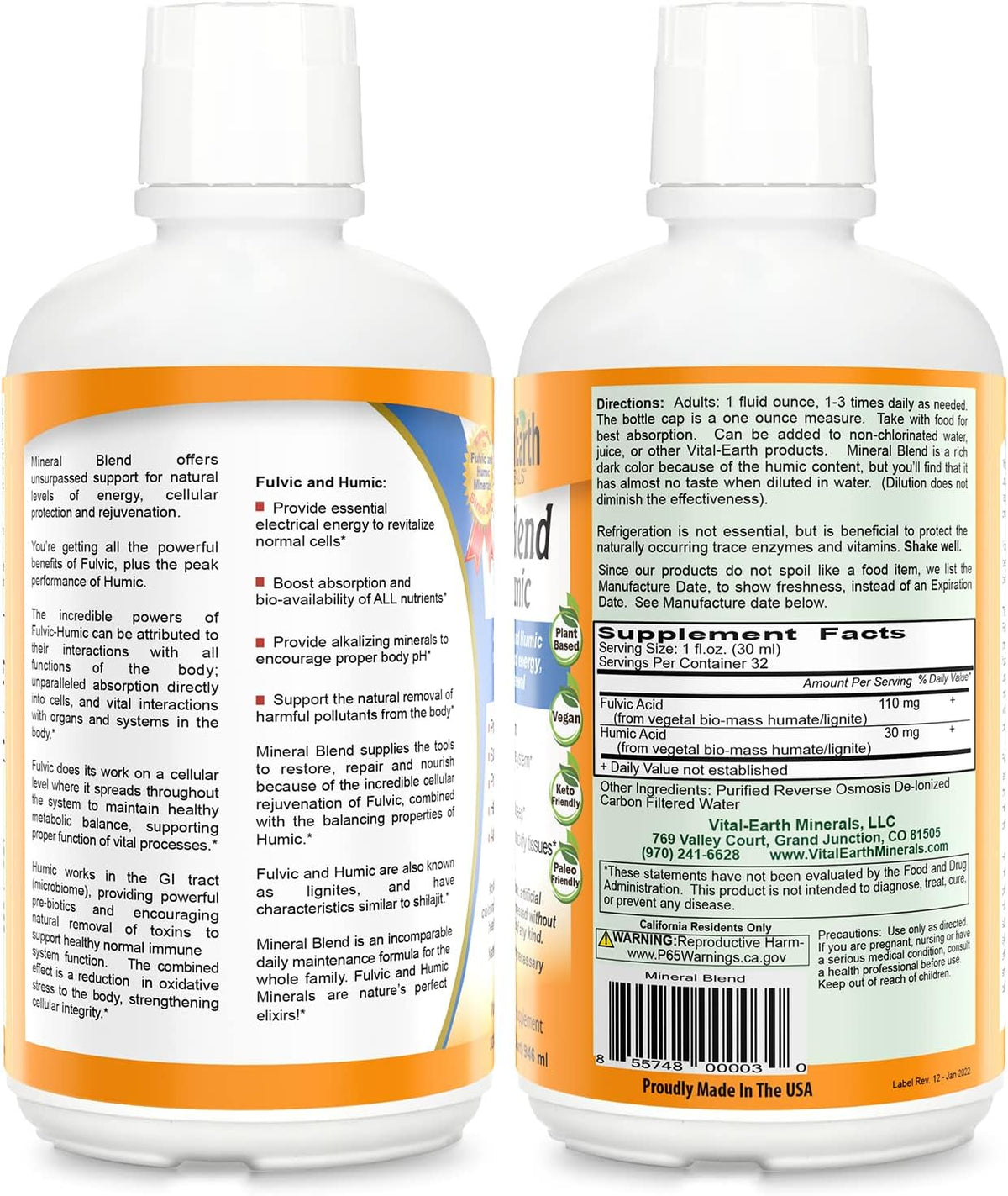 VITAL EARTH MINERALS FULVIC MINERAL COMPLEX
