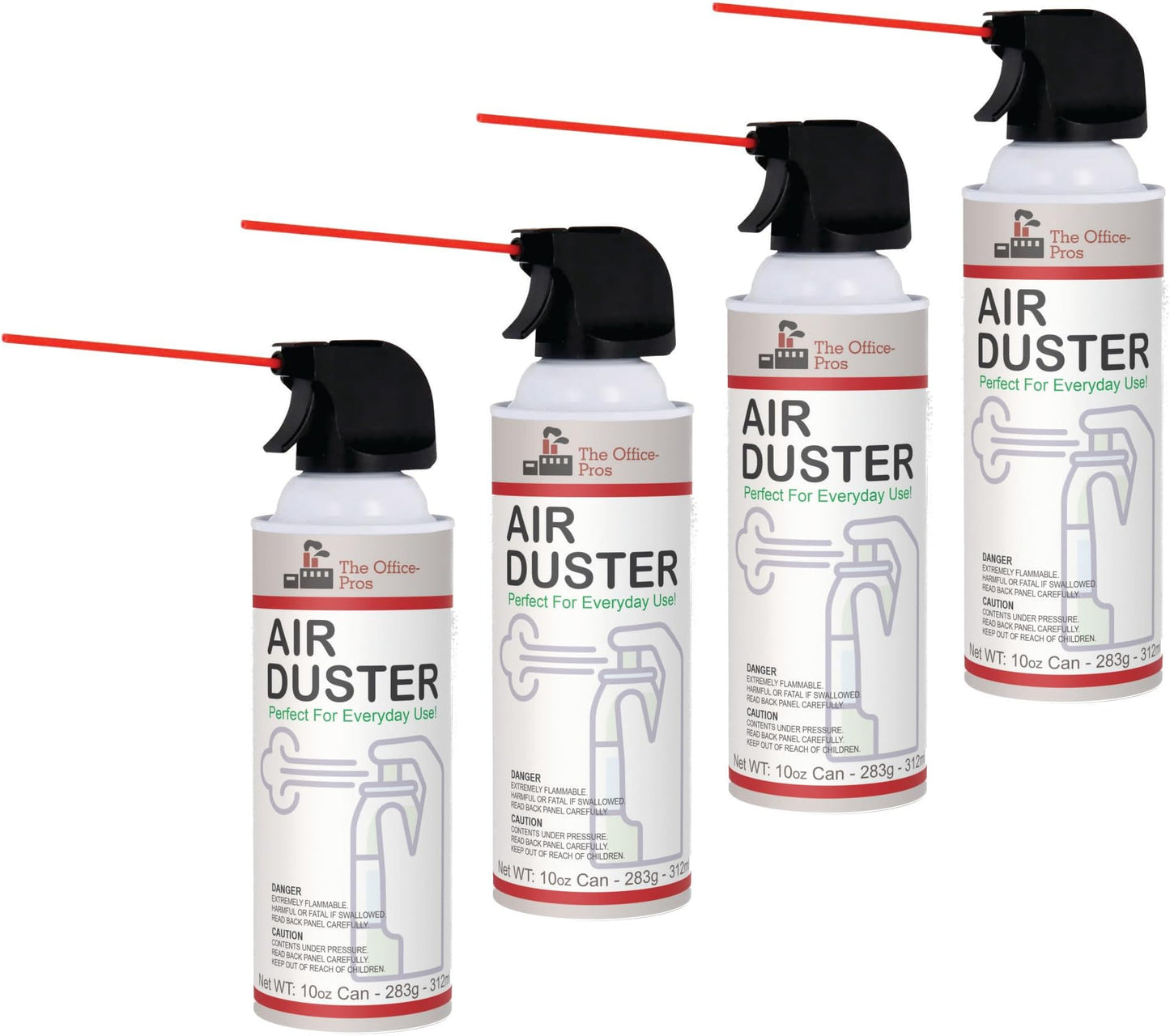 Blow Off Air Duster Can with Nozzle, 10 oz