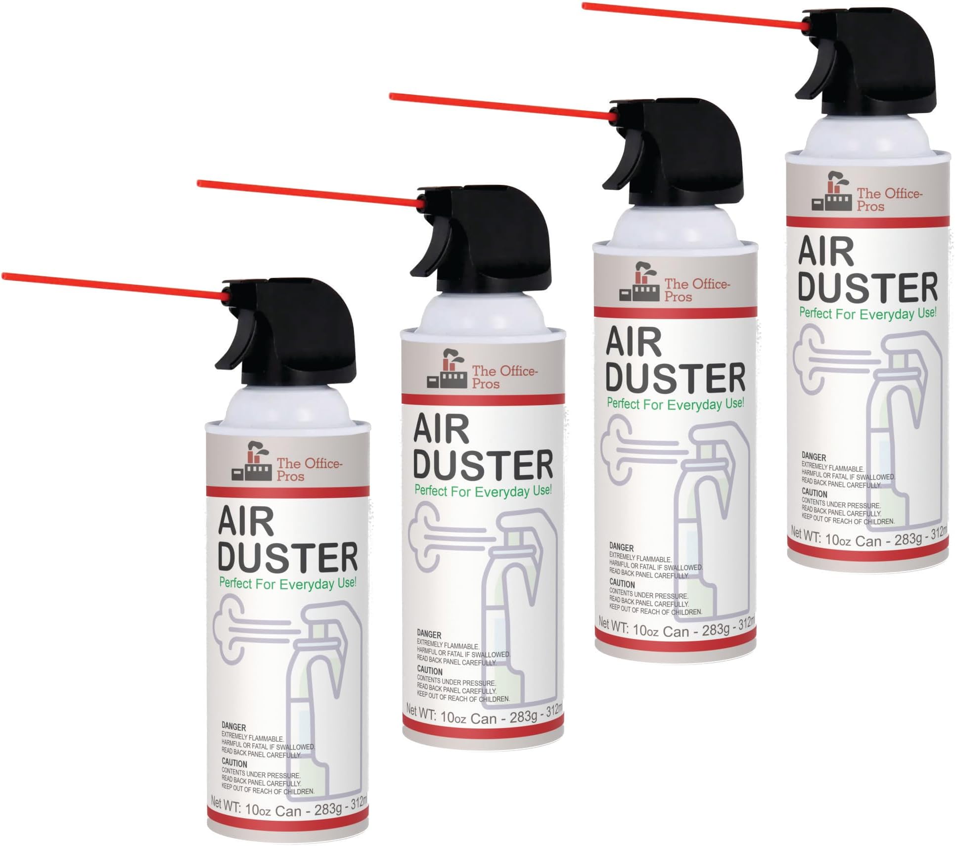 Blow Off Air Duster Can with Nozzle, 10 oz