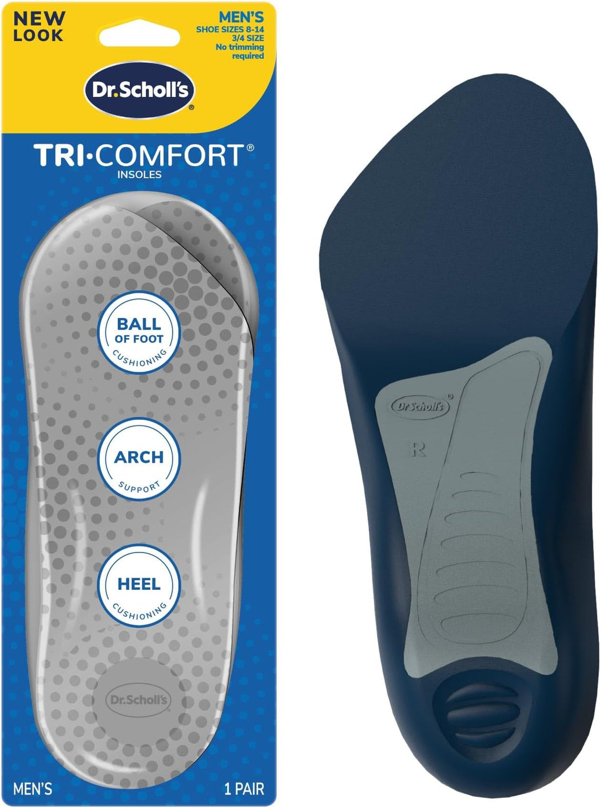 Dr. Scholl's Sockless Comfort Shoe Insoles, 3 pairs