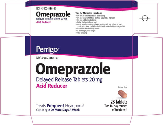 OMEPRAZOLE 20MG DR TAB 28CT UD PERRIGO