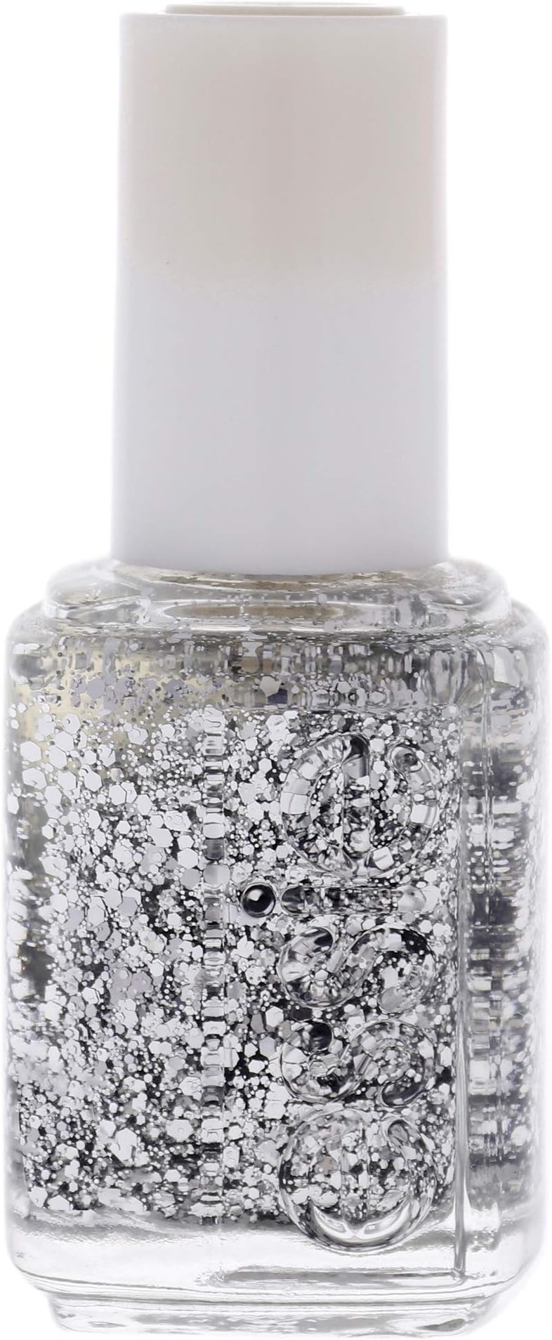 essie luxeffects salon-quality nail polish, vegan, silver, sparkle, Set In Stones, 0.46 fl oz