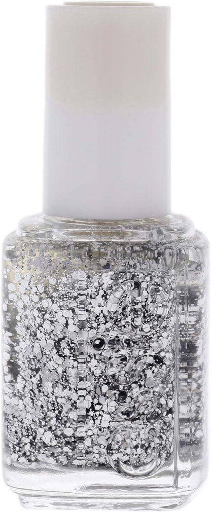 essie luxeffects salon-quality nail polish, vegan, silver, sparkle, Set In Stones, 0.46 fl oz