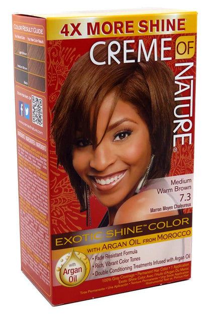 Creme Of Nature Color #7.3 Medium Warm Brown Exotic Shine