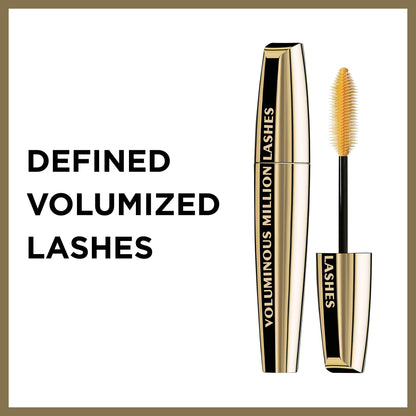 L'ORÉAL PARIS Voluminous Million Lashes Mascara, 645 Black, 0.32 fl. oz.