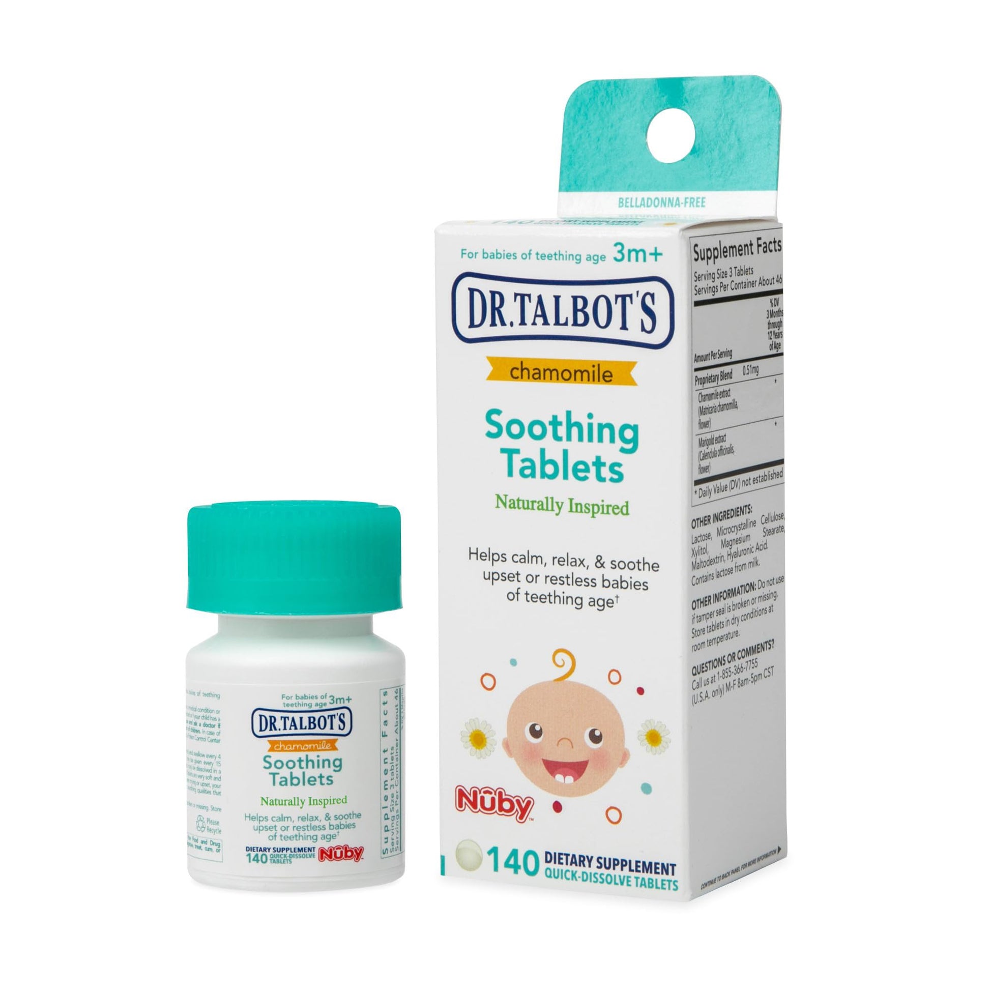 DR. TALBOT'S Quick Dissolve Chamomile Soothing Tablets, 140 count