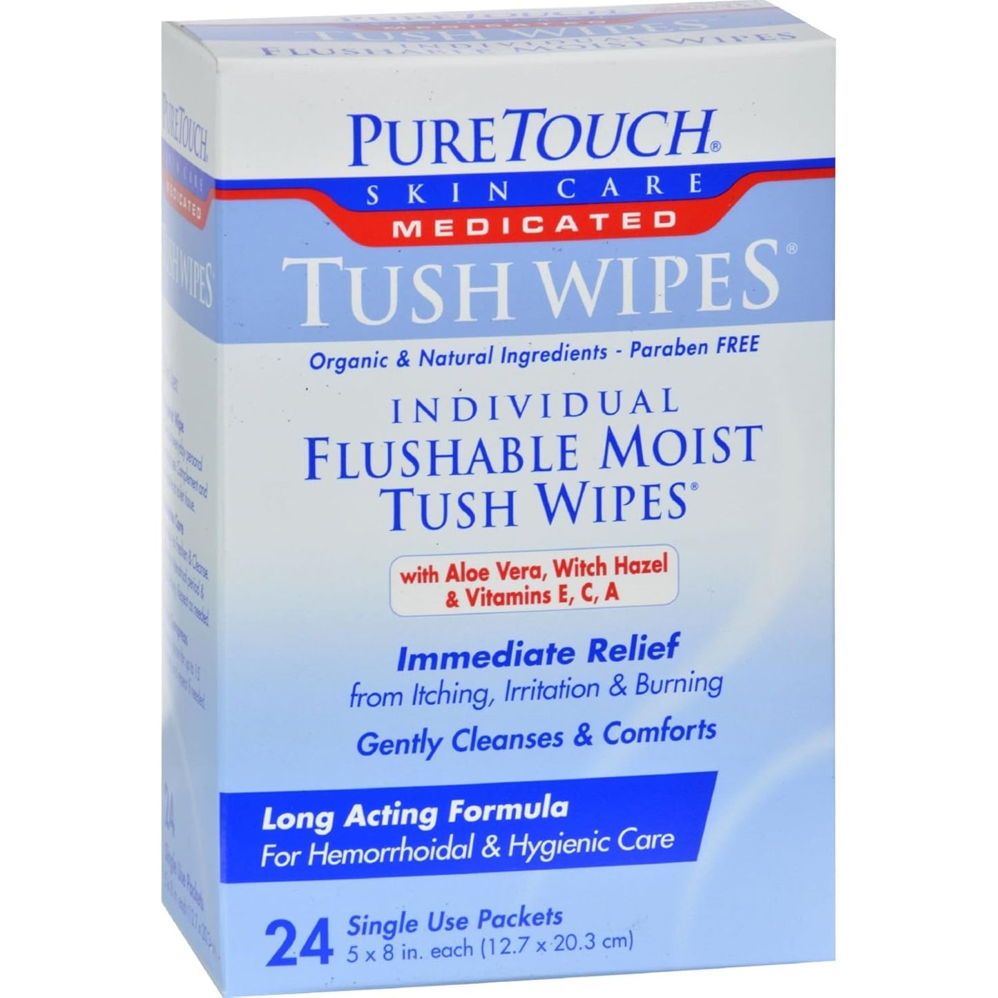 PURETOUCH SKIN CARE WIPES,FEMININE,TRAVEL PK