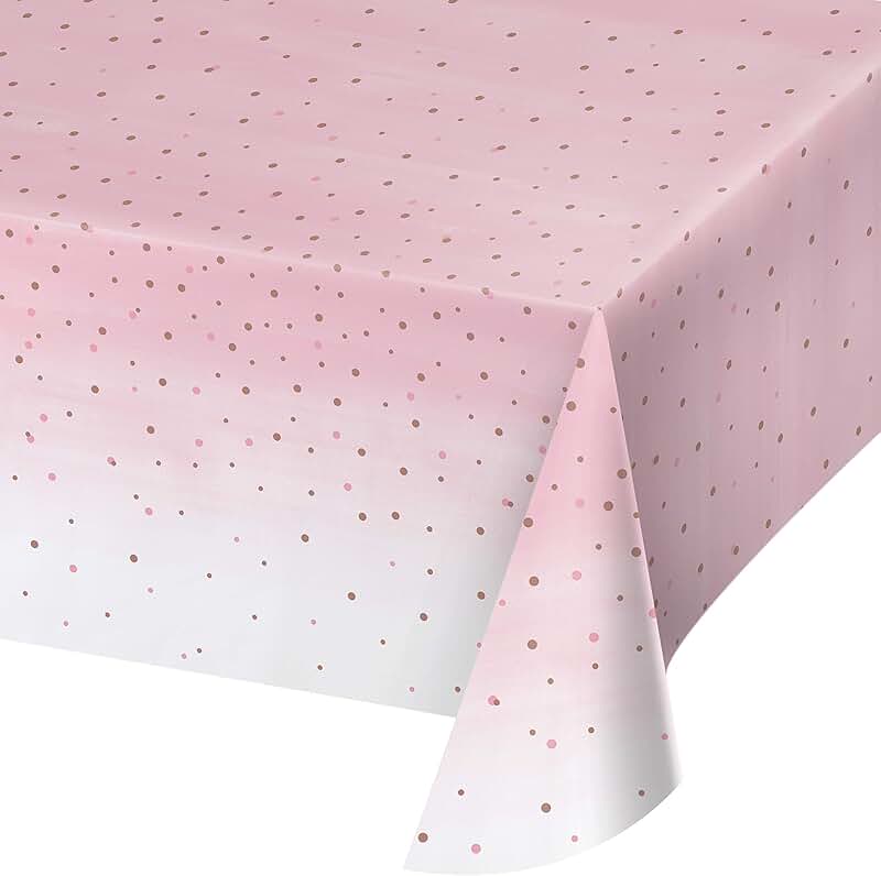 TABLECLOTH PINK PLAS. 54x108