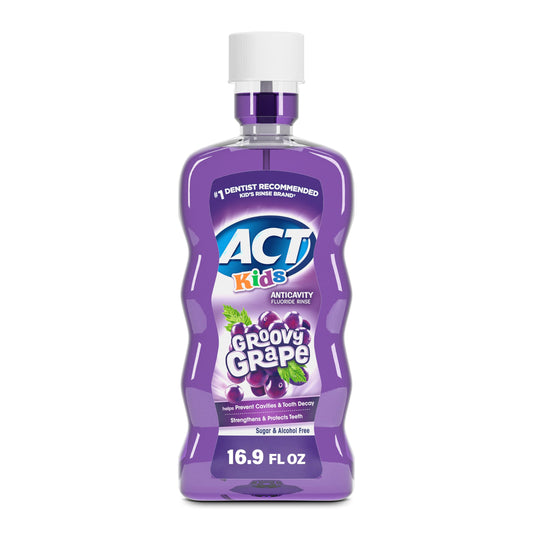 Act Kids Fluoride Rinse Groovy Grape 16.9oz