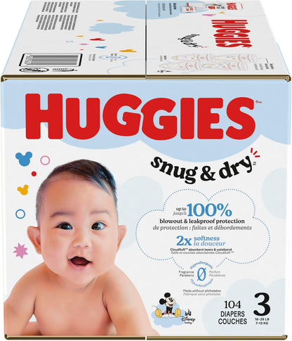 HUGGIES SNUG & DRY SZ3 DPR 4X34CT