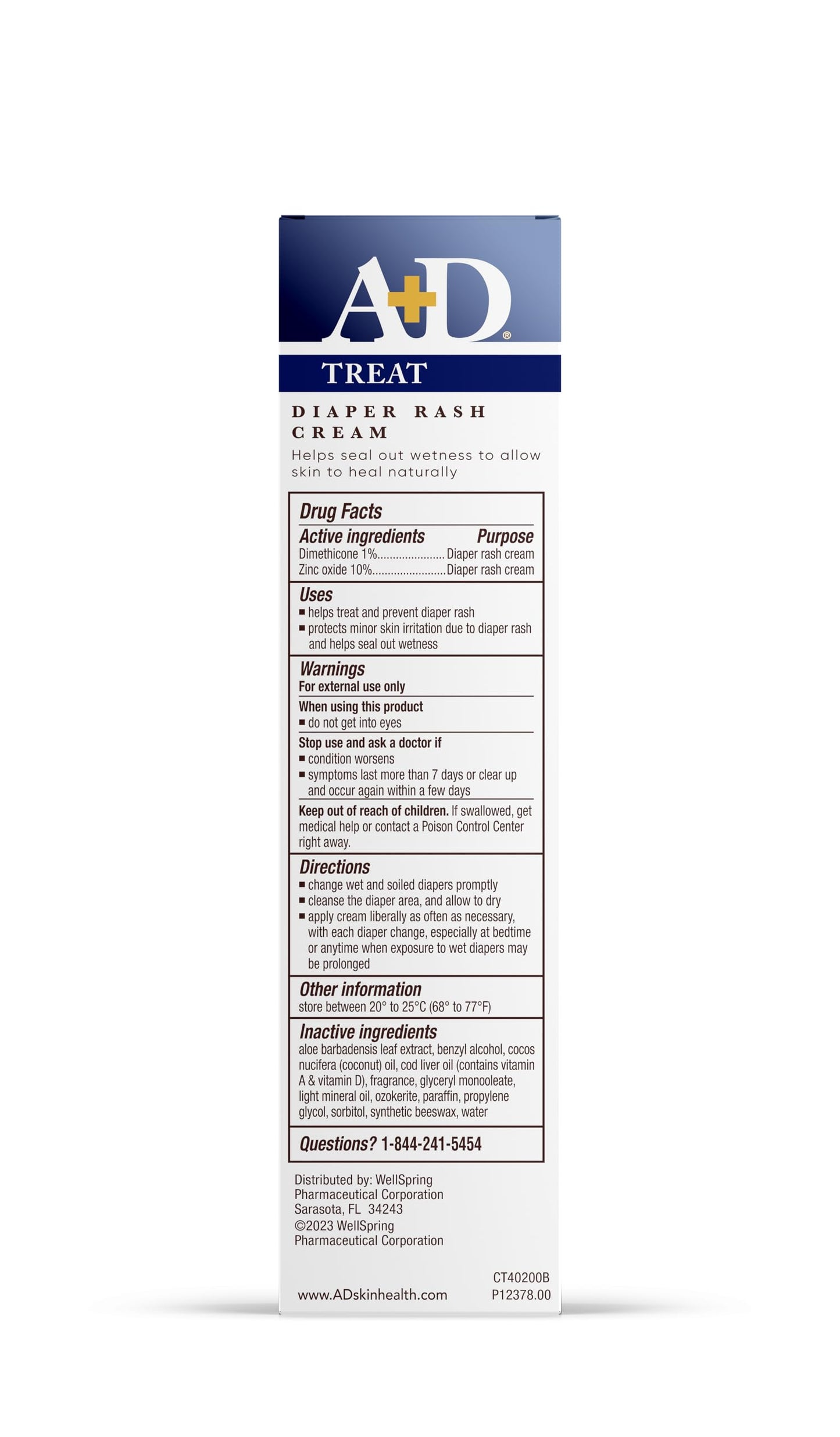 A+D Diaper Rash Cream With Dimethicone + Zinc Oxide 4oz