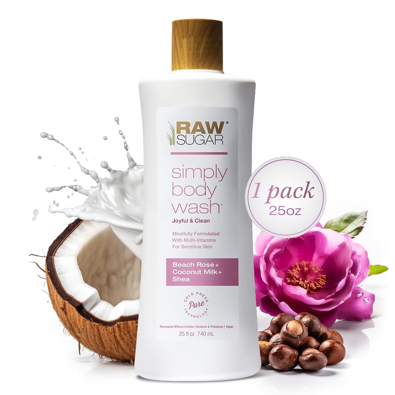 SM RAW SHB BODYWASH LQ 13OZ