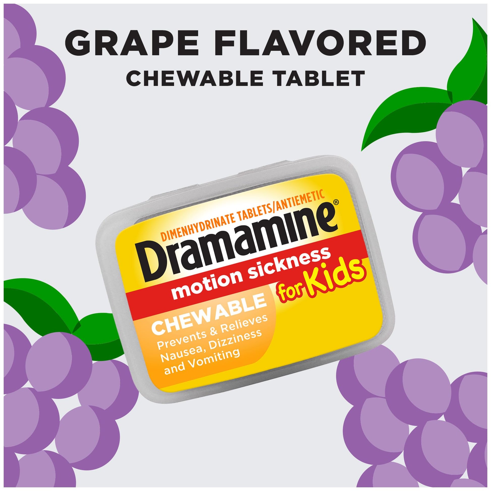 DRAMAMINE KID CHEWTAB GRAPE 8CT