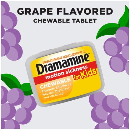 DRAMAMINE KID CHEWTAB GRAPE 8CT
