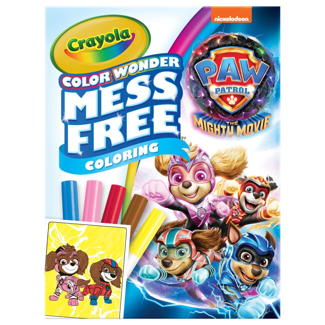 Crayola Color Wonder PAW Patrol Coloring Set, 18 pages