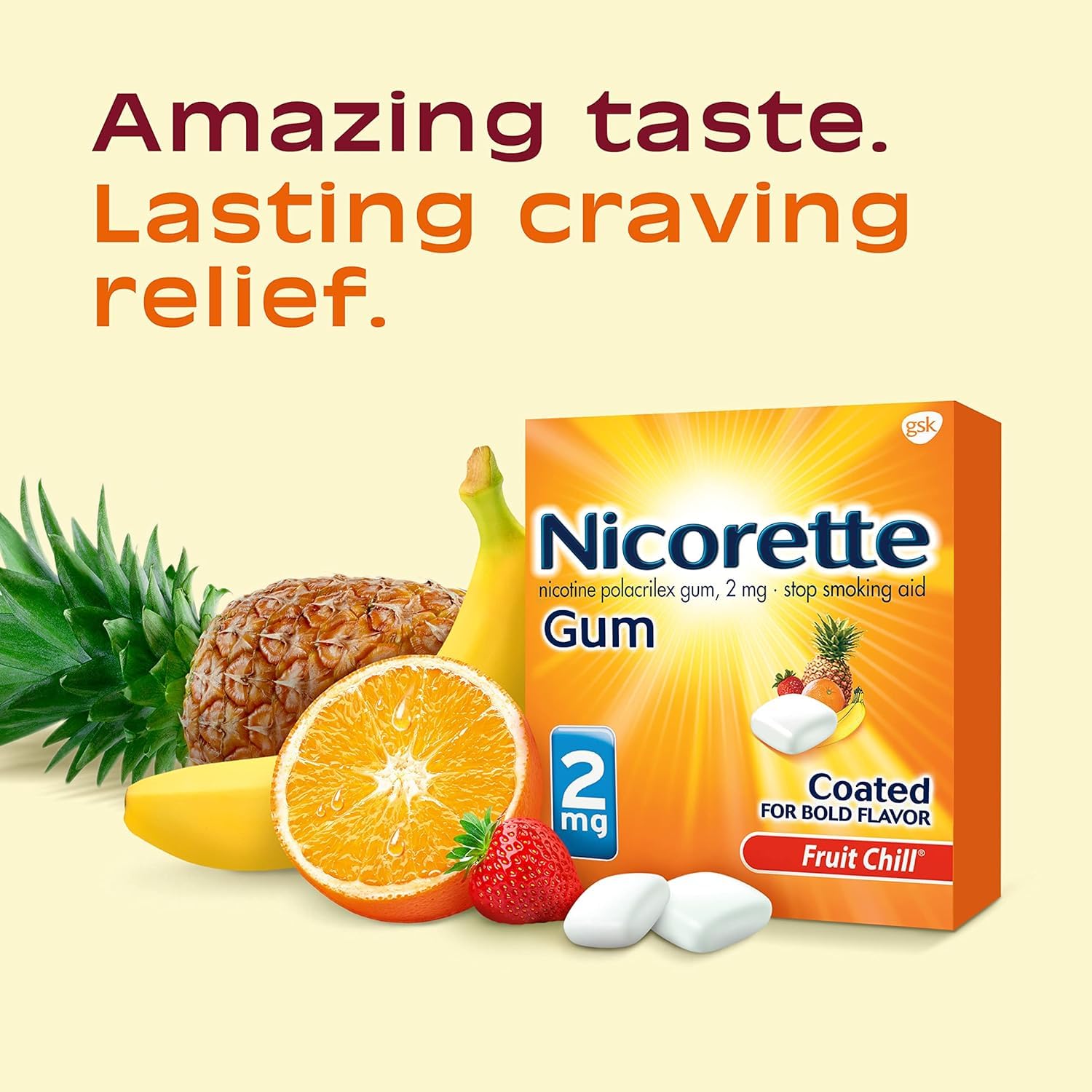 NICORETTE GUM 2MG FRUIT CHILL 100CT
