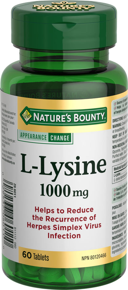 NB L-LYSINE TB 1000MG 60