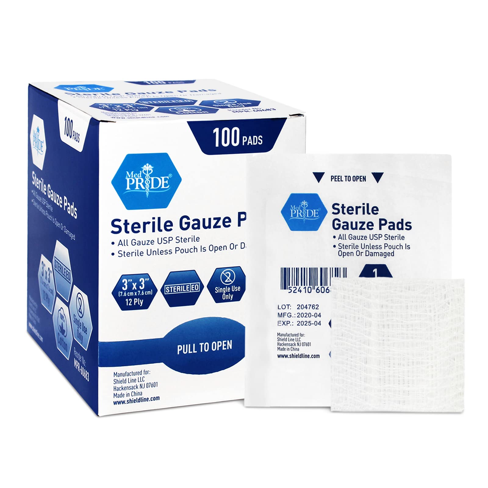 GNP GAUZE PAD 2X2IN STERILE 10CT