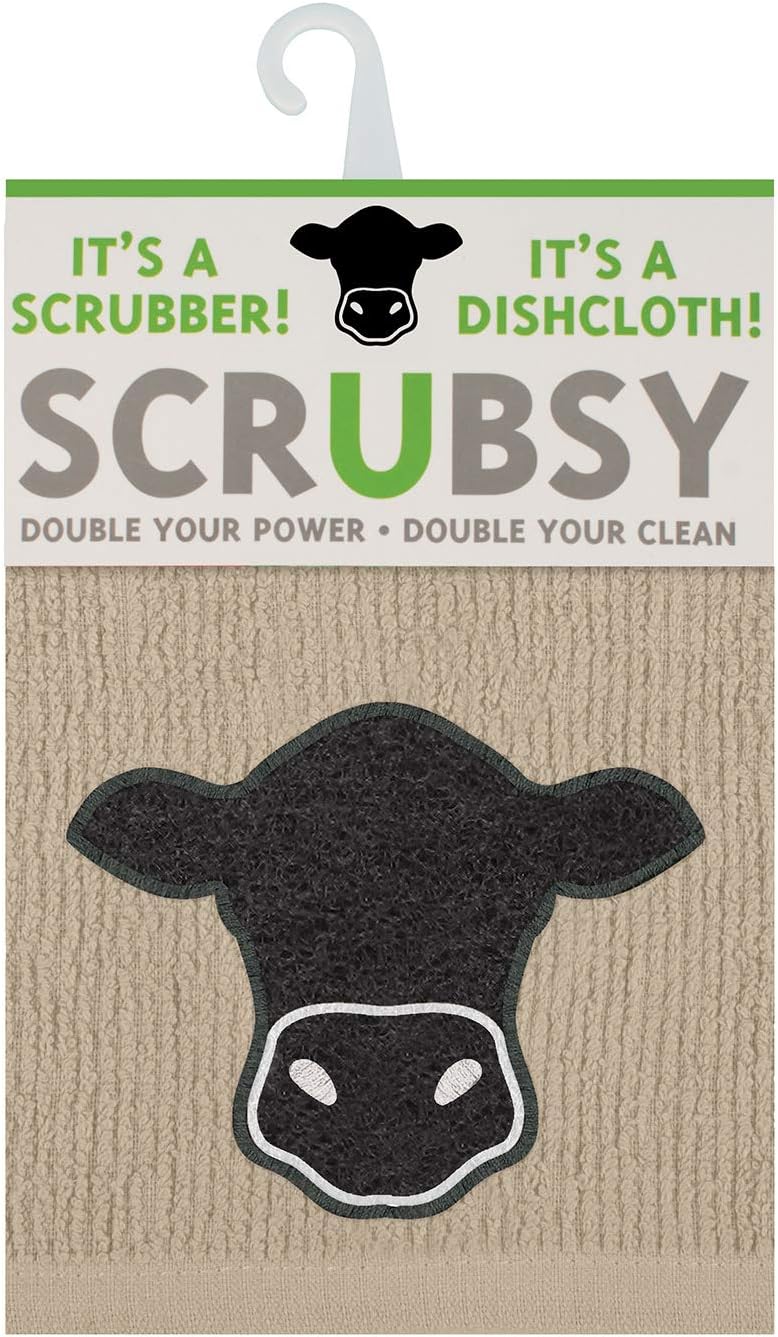 MUkitchen Scrubsy 12"x12" 100% Cotton Dishcloth & Scrubber - Watermelon