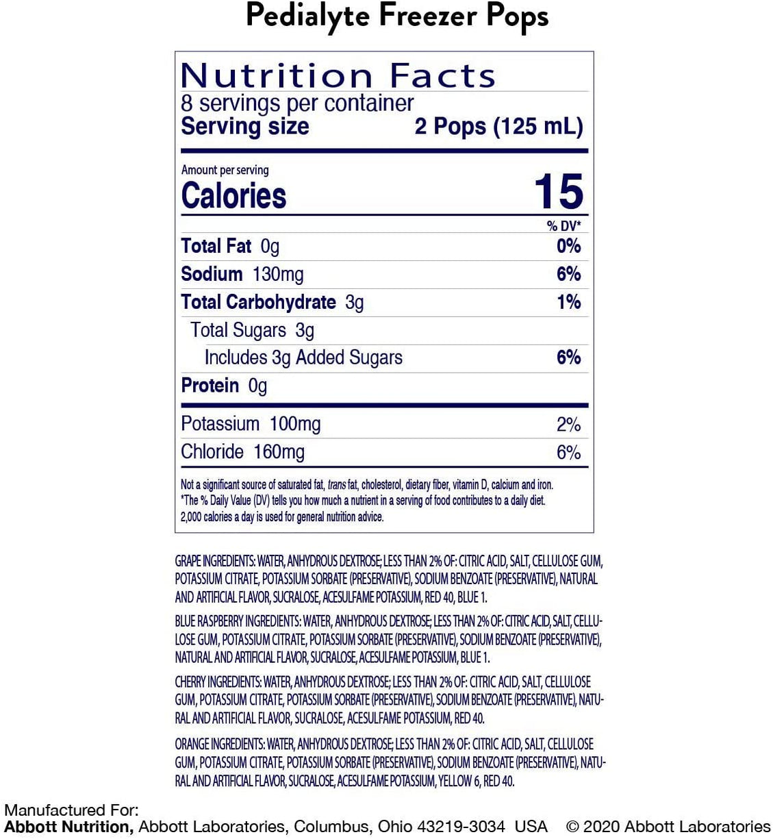 PEDIALYTE FREZ POP ASSORT RETL 4X16CT