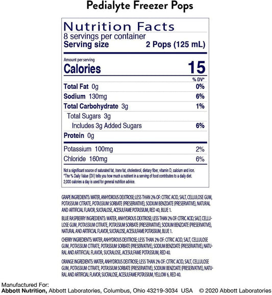 PEDIALYTE FREZ POP ASSORT RETL 4X16CT