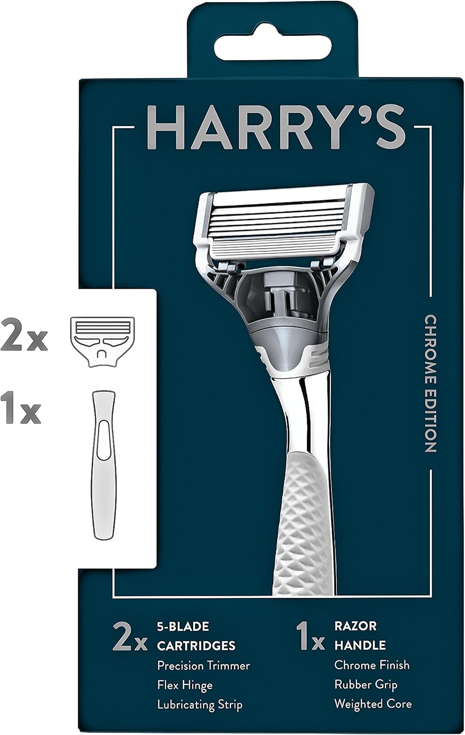RAZOR,CHROME,2 CARTRIDGES
