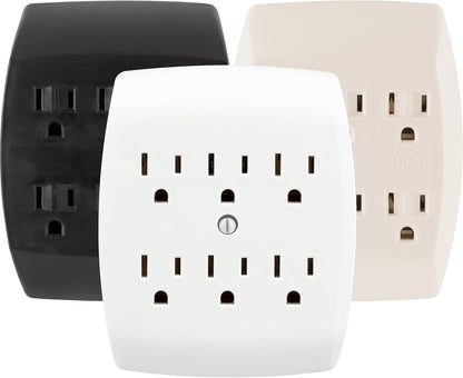 GE 6 OUTLET GROUNDED WALL PLUG