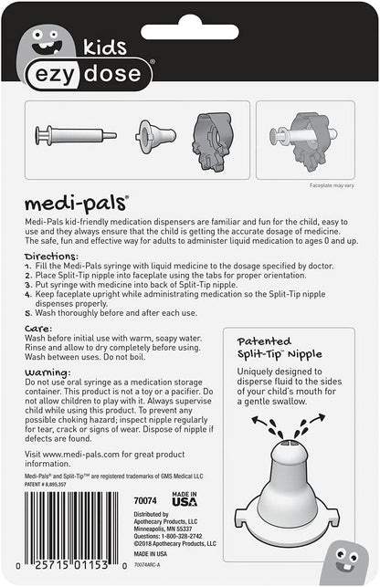 Ezy Dose Medi-Pals Medicine Dispenser & Liquid Oral Syringe