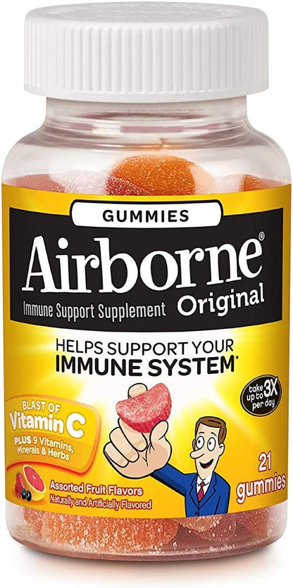 AIRBORNE GUMMIES ASSTD FRUIT 21CT