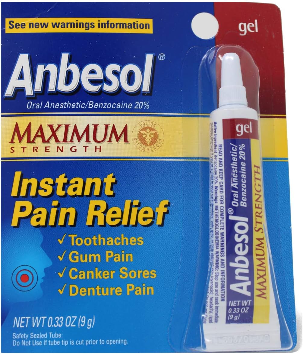 ANBESOL 10% GEL MAX STRENGTH 0.33OZ